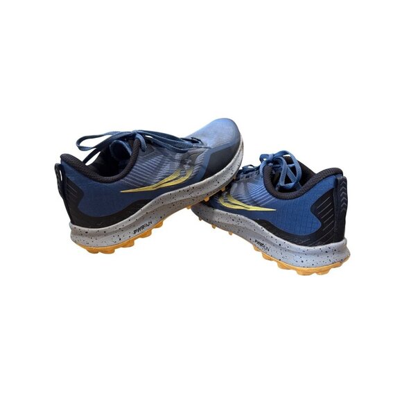 Saucony Women's Peregrine 12 Trail Running Shoe Navy/Gold 7.5 - Picture 1 of 8